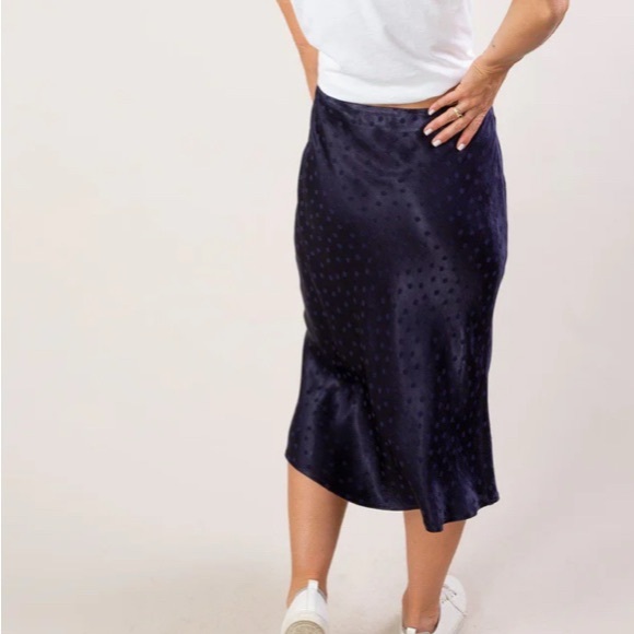 Lovestitch Dot Jacquard Midi Skirt - Picture 1 of 5